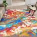 Well Woven Apollo Flatwoven Harmony Modern Abstract Multi Color 7 10 x 9 10 Area Rug