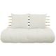 Canapé lit futon shin sano naturel et pin massif couchage 140200 cm. - ecru