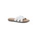 Women's Cliffs Fortunate Slide Sandal by Cliffs in White Burnished Smooth (Size 7 M)
