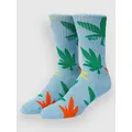 HUF Abstract Plantlife Socks light blue