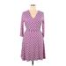 41Hawthorn Casual Dress - A-Line V-Neck 3/4 sleeves: Purple Dresses - Women's Size X-Large