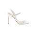 Anne Michelle Heels: White Shoes - Women's Size 6 1/2 - Open Toe