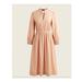 J. Crew Dresses | J Crew Cinched-Waist Cotton Poplin Midi Dress, L, Pink | Color: Pink | Size: L