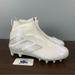Adidas Shoes | Adidas Nasty 2.0 Football Cleats Lacrosse High Zip White Silver Gx7962 Size 11 | Color: Silver/White | Size: 11