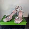 Kate Spade New York Shoes | Kate Spade New York Womens Lets Dance Heel Silver Leather Pumps Shoes Nwt 8.5 | Color: Silver | Size: 8.5
