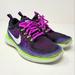 Nike Shoes | Nike Free Rn Distance 2 Black & Purple Running Shoes Athletic Sneakers Size 6 | Color: Black/Purple | Size: 6