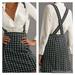 Anthropologie Dresses | Maeve Anthropologie Women’s Black Green Plaid Check Overall Dress Skirt Size 6 | Color: Black/Green | Size: 6