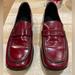 Coach Shoes | Coach Vintage Red Burgundy Leather Square Toe Loafer | Color: Red | Size: 8