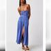 Free People Dresses | Free People Nwot Eyelet Strapless Blue Midi Sundress | Color: Blue | Size: S