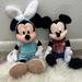 Disney Toys | Disney Store Mickey Mouse Plush Bunny Ears Easter Outfit Large Stuffed Doll | Color: Black/Blue | Size: Osbb