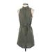 Divided by H&M Casual Dress - Popover: Green Solid Dresses - Women's Size 0