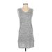 J.Crew Factory Store Casual Dress - Shift: Gray Marled Dresses - Women's Size 2X-Small