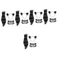 Vaguelly 5 Sets Cosplay Suit Clothing Animals Tail Outfit Hair Band Animal Headband Animal Costume Accessories Raccoon Ears Headband Animal Hairband Halloween Pp Cotton Dress