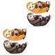 DIYEAH 4 Pcs Tape Holder Cartoon Tape Dispenser Otter Tape Dispensers Small Tape Dispenser Office Tape Dispenser Animal Stationery Desk Supplies Tape Dispenser Desk Slicer Resin with Seat