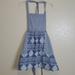 Anthropologie Kitchen | Anthropologie Tallullah Chambray Embroidered Apron Blue & White Kitchen Os | Color: Blue/White | Size: Os