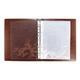 Ring Binder A4 4-Ring, Leather Ring Binder 10/20/ 30/40/ 50/60/ 70/80/ 90/100 Page, Black/Brown (Color : BN, Size : 11.69x8.27in 30page)