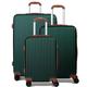 FOSANI Revel Suitcase Set | Luggage Suitcase Sets | Hard Shell | Aluminum Alloy Telescopic Handle | 3 Digit Combination Lock | 4 Dual Spinner Wheels | Lightweight (Green, 3 Piece Full Set)