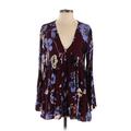 Free People Long Sleeve Blouse: Burgundy Tops - Women's Size X-Small