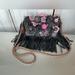 Coach Bags | Coach Tea Rose Fringe Dinky Shoulder Bag Limited Edition Black & Bright Pink | Color: Black/Pink | Size: Os