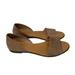 J. Crew Shoes | J. Crew Brown Leather Peep Toe Flats | Color: Brown/Tan | Size: 9