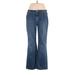 Lands' End Jeans - High Rise: Blue Bottoms - Women's Size 14 - Stonewash