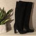 Nine West Shoes | Knee High Faux Suede Boots | Color: Black | Size: 8