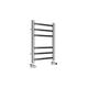 Polished Stainless Steel Heated Towel Ladder Rail Bathroom Radiator - 350mm (w) x 450mm (h) - 484 BTUs