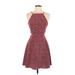 Hollister Casual Dress - A-Line Square Sleeveless: Red Dresses - Women's Size Medium