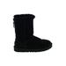 Ugg Australia Boots: Winter Boots Wedge Boho Chic Black Solid Shoes - Women's Size 7 - Round Toe