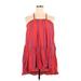 Universal Thread Casual Dress - Mini Halter Sleeveless: Red Print Dresses - Women's Size X-Large