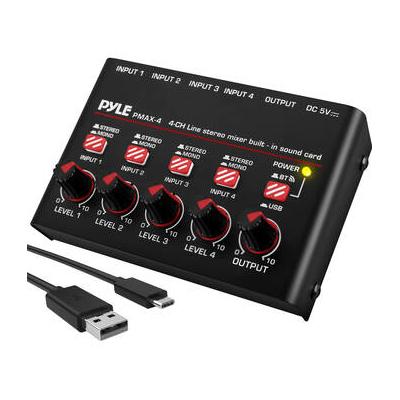 Pyle Pro PMAX4 4-Channel Compact Streaming Line Mi...
