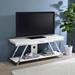 Matos White High Gloss and Chrome 1-Drawer 60" TV Stand