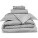 Queen Size 6-Piece Tri-Blend Cotton Duvet & Fitted Sheet Set