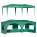 10'x20' EZ Pop Up Canopy Outdoor Portable Party Folding Tent with 6 Removable Sidewalls + Carry Bag + 6 pcs Weight Bag