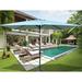 6 x 9ft Patio Umbrella Outdoor Waterproof Umbrella with Crank and Push Button Tilt without flap for Garden Backyard Pool