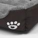 Tucker Murphy Pet™ Goncalves Bolster Dog Bed Polyester/Fleece in Gray/Brown | 3 H x 26.8 W x 21.7 D in | Wayfair 9F97FAAC1E12489D81C217CE5CA4628D