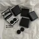 Solid Contact Lenses Storage Box Black Elegant Lens Container Women Ins High Grade Contacts Lens