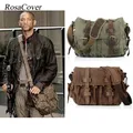 I AM LEGEND Will Smith military Canvas + Genuine leather Men Messenger Bag Canvas Shoulder Bag men