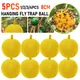 1-5pcs Fly Ball Traps 8cm Insects Fly Swatter Fruit Flies Trap Reusable Hanging Trap Ball Pest