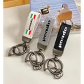 For Fiat Panda 169 2 Cross 4x4 Car Accessories Top Layer Cowhide Key Chain Keyrings Lanyard Custom