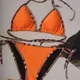 Maillot de bain 2 pièces à lacets sur le côté pour femmes bikini sexy soutien-gorge string