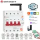 Tuya Smart WiFi 4P MCB 63A RS485 interruttore contatore prepagato interruttore Timer tensione protezione corrente controllo vocale Alexa Google Alice