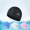 Cuffia da nuoto PU impermeabile unisex donna uomo cappello da bagno elasticizzato elastico accessori per piscina cuffia da nuoto protezione per le orecchie