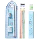 1set Pencil Eraser Ruler and Sharpener Set Kawaii Student Writing Pens School Office Supplies Pencil