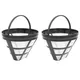2Pack No.4 Reusable Coffee Maker Basket Filter for Cuisinart Ninja Filters Fit Most 8-12 Cup Basket