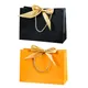 Colored Kraft Paper Bags With Handles Rectangular Shopping Bags Gift Candy Favor Bag With Bow Ribbon