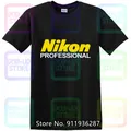 New Nikon Professional Logo Optical Camera Crew Tee Shirt USA Logo Black T Shirt