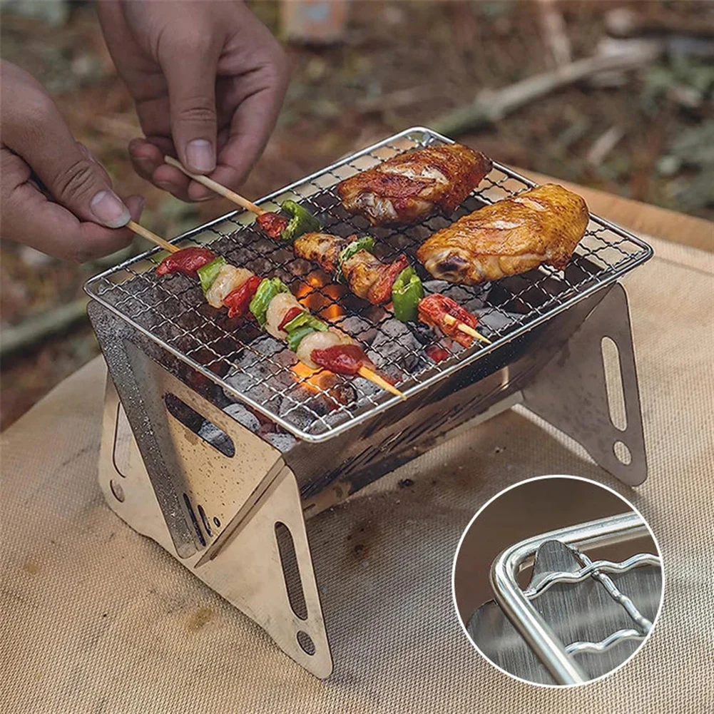 Zusammen klappbare Außen grills abnehmbarer Grill ofenst änder Camping ausrüstung Camping zubehör Grillst änder Grill Image