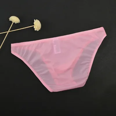 Herren sexy durchsichtige Slips Mesh transparente transparente dehnbare nahtlose Höschen atmungsaktive Unterwäsche ultra dünne männliche Unterhose Image