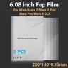 5 Stück 6 08 Zoll Fep Film 200x140x0 15mm Für ELEGOO Mars Mars 2 Mars 2 Pro Mars Pro Mars 4 DLP LCD